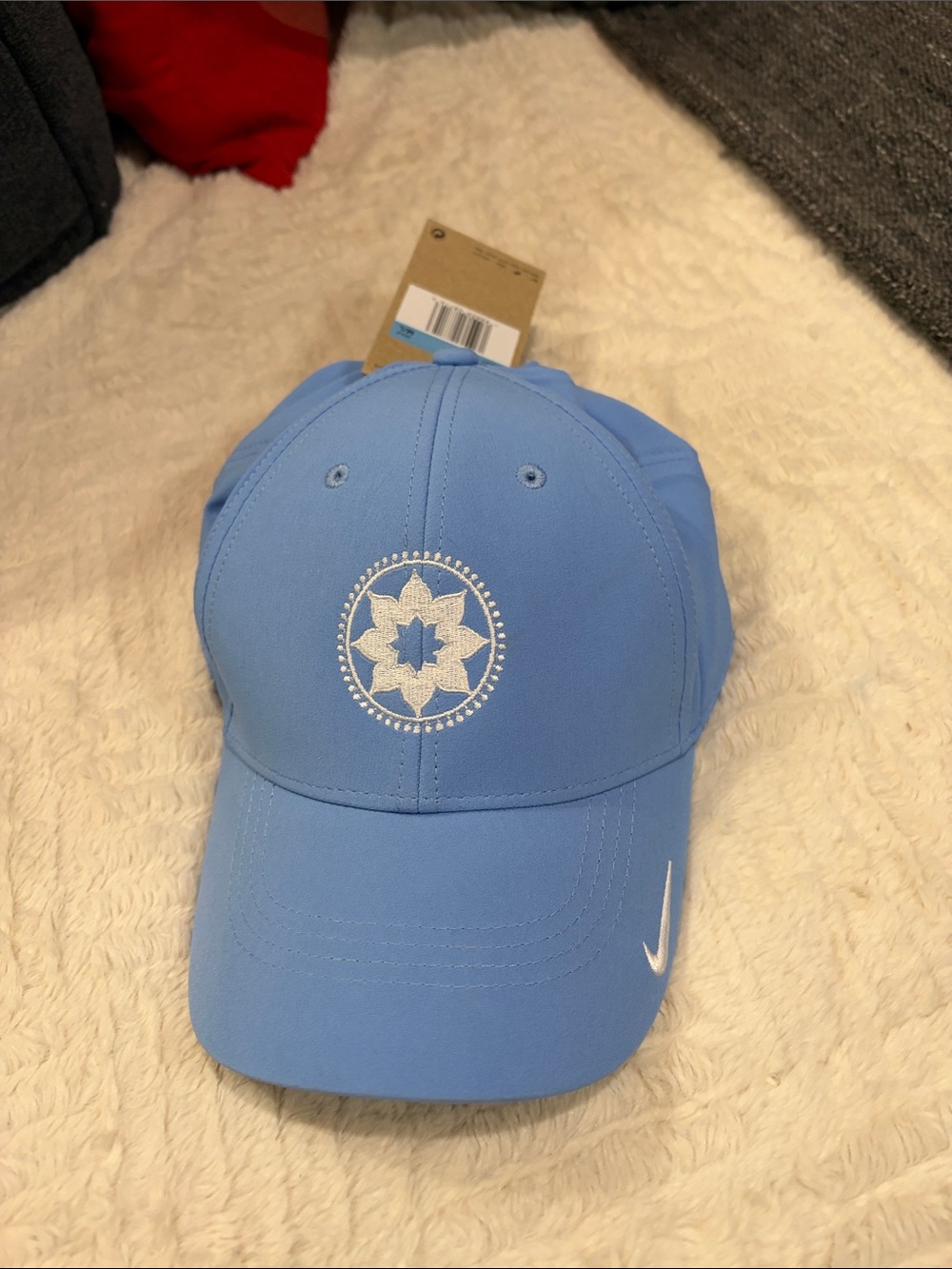 Nike Powder Blue Baseball Cap with White Embroidered Motif